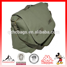 Bolso de hombro de lona verde militar para hombres